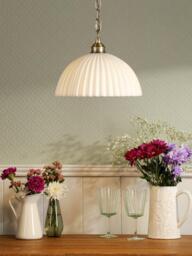 Laura Ashley Durford Large Pendant Ceiling Light, Antique Brass - thumbnail 2