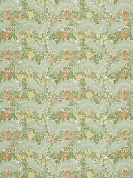 William Morris At Home Lily Flower Embroidered Made to Measure Curtains or Roman Blind, Nettle - thumbnail 1