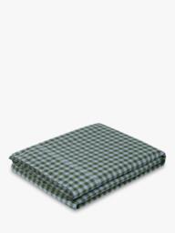 Piglet in Bed Colour Drenched Gingham Linen Blend Flat Sheet - thumbnail 2
