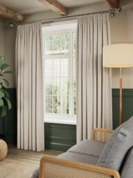 John Lewis Linen Look Pair Lined Pencil Pleat Curtains - thumbnail 4