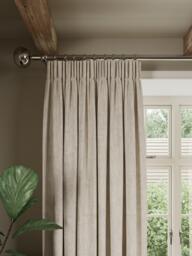 John Lewis Linen Look Pair Lined Pencil Pleat Curtains - thumbnail 1