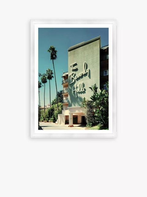 Brookpace Lascelles Beverly Hills Hotel Los Angeles Framed Print, 71 x 50cm, Green/Blue - image 1