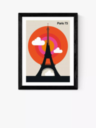 EAST END PRINTS Bo Lundberg 'Paris 73' Eiffel Tower France Framed Print - thumbnail 1