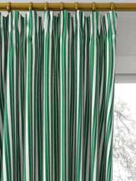 Clarke & Clarke Belgravia Made to Measure Curtains or Roman Blind, Racing Green/Linen - thumbnail 2