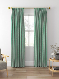 Clarke & Clarke Belgravia Made to Measure Curtains or Roman Blind, Racing Green/Linen - thumbnail 5