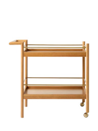 west elm Mid-Century Wood Bar Cart, Acorn - thumbnail 5