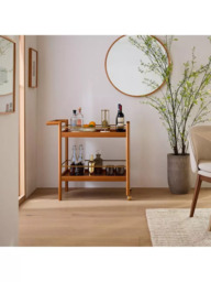 west elm Mid-Century Wood Bar Cart, Acorn - thumbnail 2