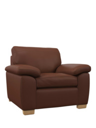 John Lewis Camden Leather Armchair, Light Leg - thumbnail 1