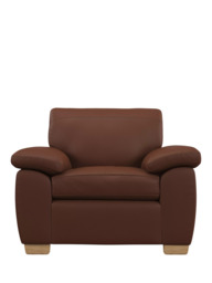 John Lewis Camden Leather Armchair, Light Leg - thumbnail 5