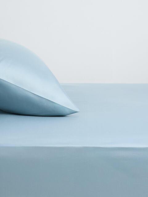 John Lewis Temperature Balance Cotton Sateen 400 Thread Count Fitted Sheet - image 1