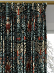 Morris & Co. Snakeshead Made to Measure Curtains or Roman Blind, Thistle/Russett - thumbnail 6