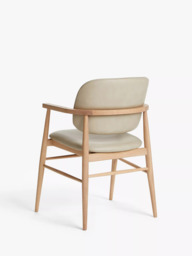 John Lewis Frame Leather Office/Dining Chair, Natural/Oak - thumbnail 4