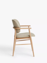 John Lewis Frame Leather Office/Dining Chair, Natural/Oak - thumbnail 3