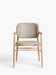 John Lewis Frame Leather Office/Dining Chair, Natural/Oak - thumbnail 2