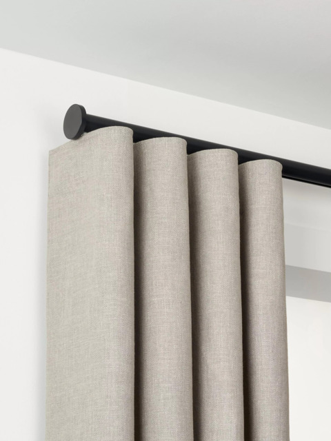 John Lewis Made to Order Select Curl Gliding Curtain Pole with Disc Finial, Wall Fix, Dia.30mm - image 1
