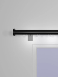 John Lewis Made to Order Select Curl Gliding Curtain Pole with Disc Finial, Wall Fix, Dia.30mm - thumbnail 3