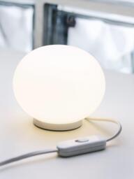 Flos Glo-Ball Opaline Glass Mini Table Lamp, White - thumbnail 3