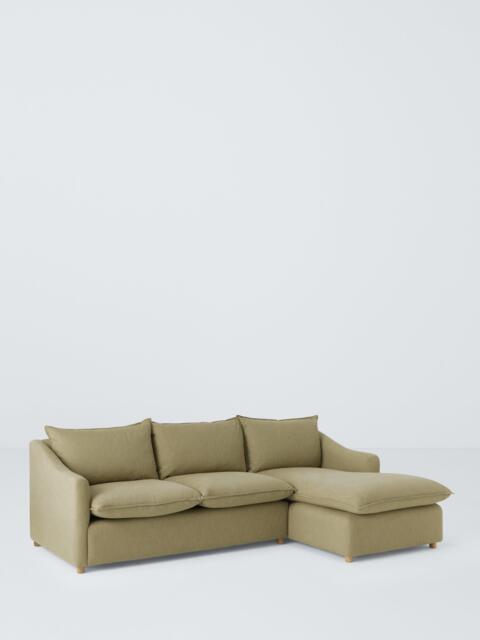 John Lewis Ashbourne Large 3 Seater RHF Chaise End Sofa, Olive Green - image 1