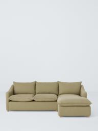 John Lewis Ashbourne Large 3 Seater RHF Chaise End Sofa, Olive Green - thumbnail 2