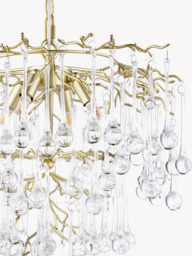 Laura Ashley Willlow Crystal Chandelier Ceiling Pendant Light, Champagne - thumbnail 5