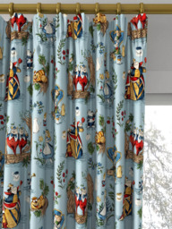 Disney Home x Sanderson Alice Made to Measure Curtains or Roman Blind, Puddle Blue - thumbnail 2