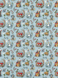 Disney Home x Sanderson Alice Made to Measure Curtains or Roman Blind, Puddle Blue - thumbnail 1
