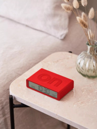 Lexon Flip Classic LCD Digital Alarm Clock, Red - thumbnail 4