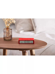 Lexon Flip Classic LCD Digital Alarm Clock, Red - thumbnail 5