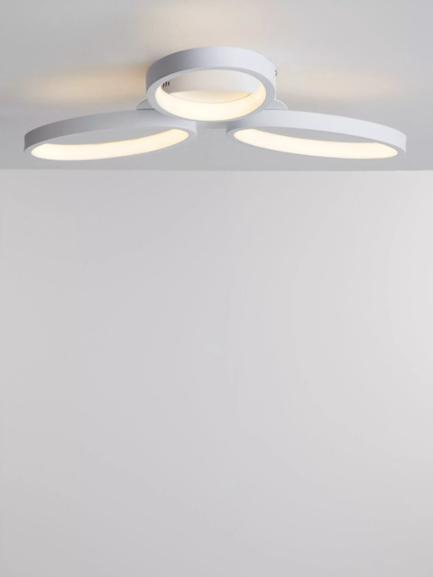 John Lewis Ovals LED Semi Flush Ceiling Light, Black