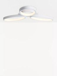 John Lewis Ovals LED Semi Flush Ceiling Light, Black - thumbnail 4