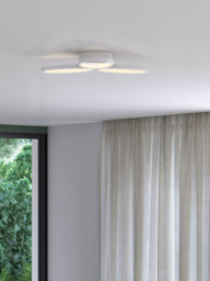 John Lewis Ovals LED Semi Flush Ceiling Light, Black - thumbnail 2