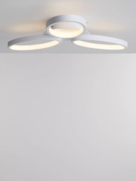 John Lewis Ovals LED Semi Flush Ceiling Light, Black