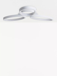 John Lewis Ovals LED Semi Flush Ceiling Light, Black - thumbnail 3