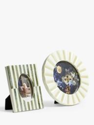 "OKA Judwa Bone Photo Frame, Set of 2, 3.5 x 5"" (9 x 13cm), Green/Yellow" - thumbnail 1