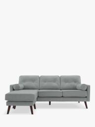 G Plan Vintage The Sixty Five LHF Large 3 Seater Leather Chaise End Sofa