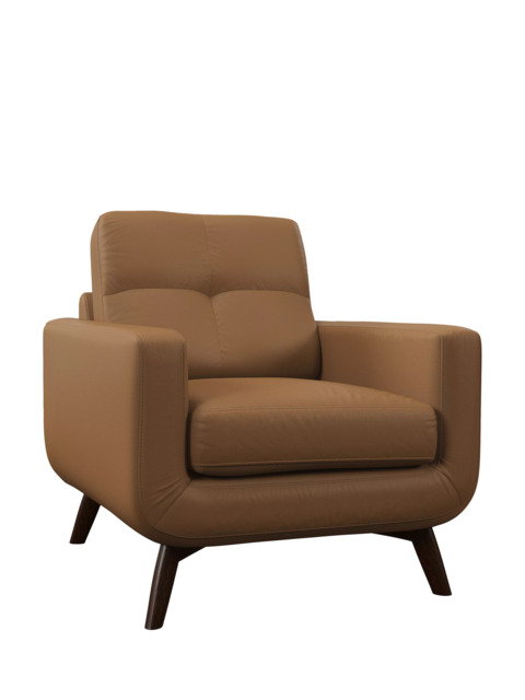 John Lewis Barbican Leather Armchair, Dark Leg - image 1
