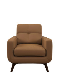 John Lewis Barbican Leather Armchair, Dark Leg - thumbnail 5