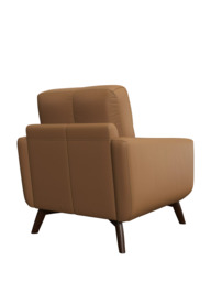 John Lewis Barbican Leather Armchair, Dark Leg - thumbnail 4