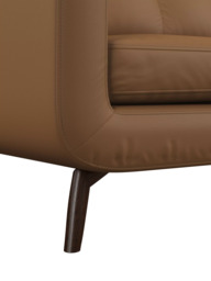 John Lewis Barbican Leather Armchair, Dark Leg - thumbnail 6