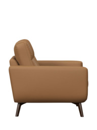 John Lewis Barbican Leather Armchair, Dark Leg - thumbnail 3