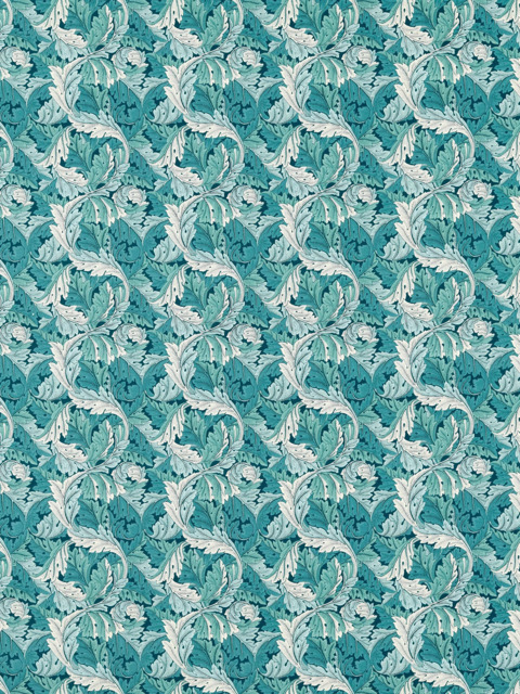 Clarke & Clarke Acanthus Made to Measure Curtains or Roman Blind, Teal - image 1