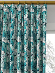 Clarke & Clarke Acanthus Made to Measure Curtains or Roman Blind, Teal - thumbnail 2