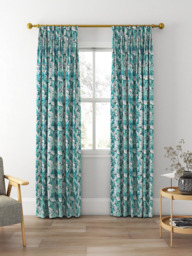 Clarke & Clarke Acanthus Made to Measure Curtains or Roman Blind, Teal - thumbnail 5