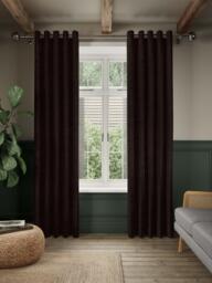 John Lewis Matte Velvet Pair Lined Eyelet Curtains - thumbnail 4