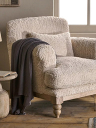 nkuku Otas Teddy Cotton Armchair, Off White - thumbnail 2