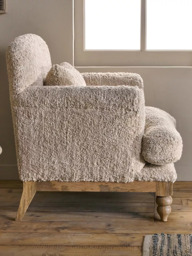 nkuku Otas Teddy Cotton Armchair, Off White - thumbnail 3