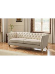 Laura Ashley Chatsworth Large 3 Seater Sofa, Oak Leg - thumbnail 3