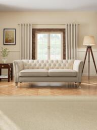 Laura Ashley Chatsworth Large 3 Seater Sofa, Oak Leg - thumbnail 4