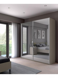 John Lewis Elstra 200cm Wardrobe with Mirrored Sliding Doors - thumbnail 3