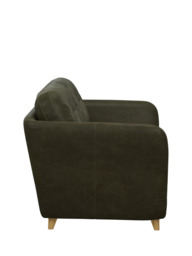 John Lewis Arlo Medium 2 Seater Leather Sofa Bed, Light Leg - thumbnail 3